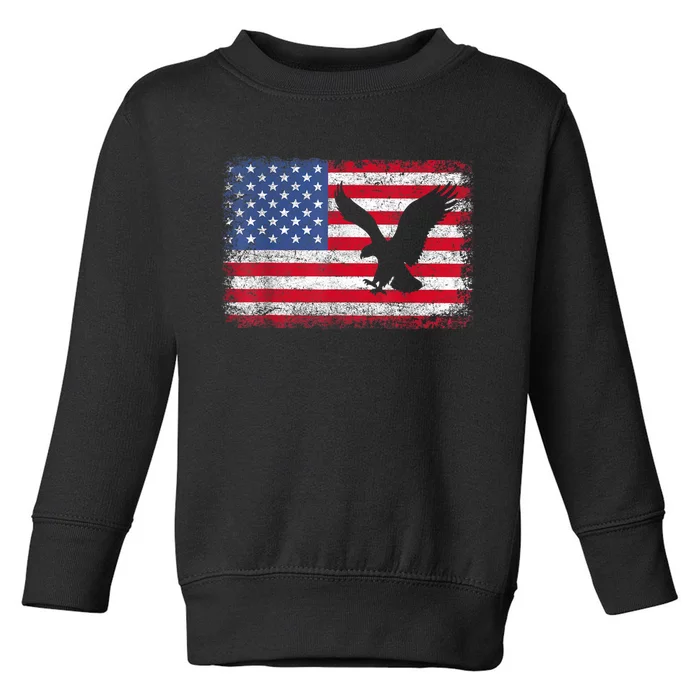 Patriotic Eagle 4th Of July Usa American Flag American Flag Gifts Toddler Sweatshirt