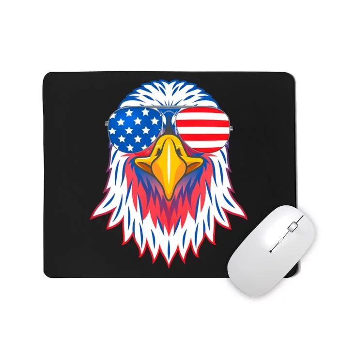 Patriotic Eagle 4th Of July Usa American Flag Pride Mousepad