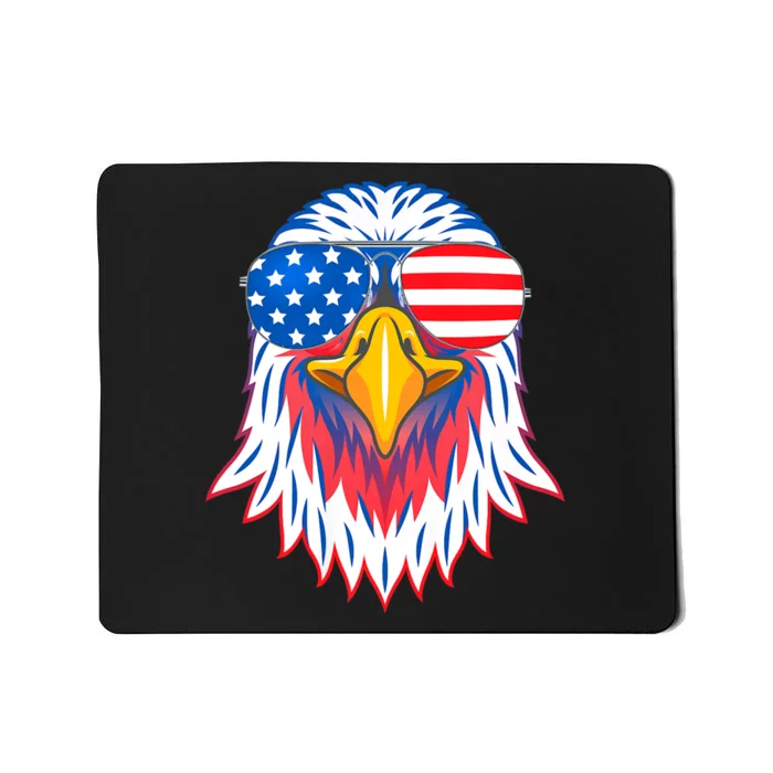 Patriotic Eagle 4th Of July Usa American Flag Pride Mousepad