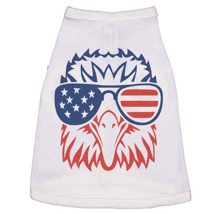 Patriotic Eagle 4th of July USA American Flag Design Doggie Tank