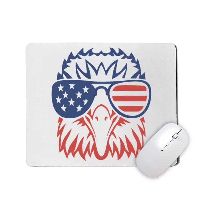 Patriotic Eagle 4th of July USA American Flag Design Mousepad