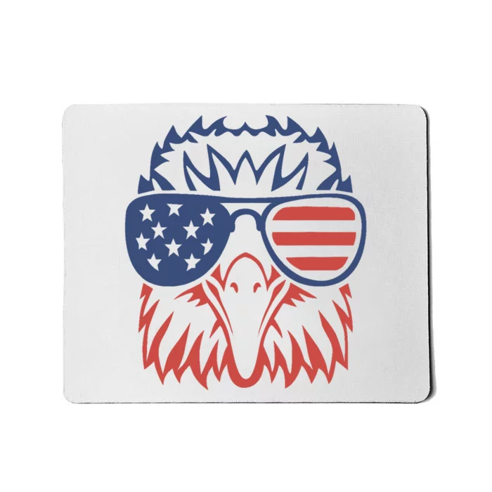 Patriotic Eagle 4th of July USA American Flag Design Mousepad