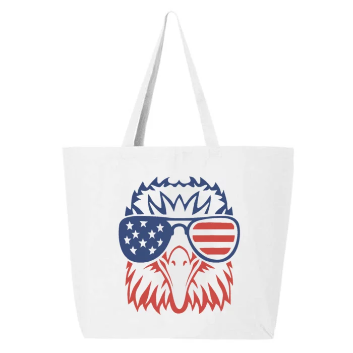 Patriotic Eagle 4th of July USA American Flag Design 25L Jumbo Tote