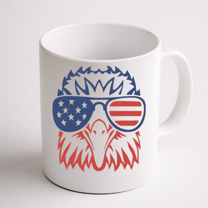 Patriotic Eagle 4th Of July Usa American Flag Design Front & Back Coffee Mug