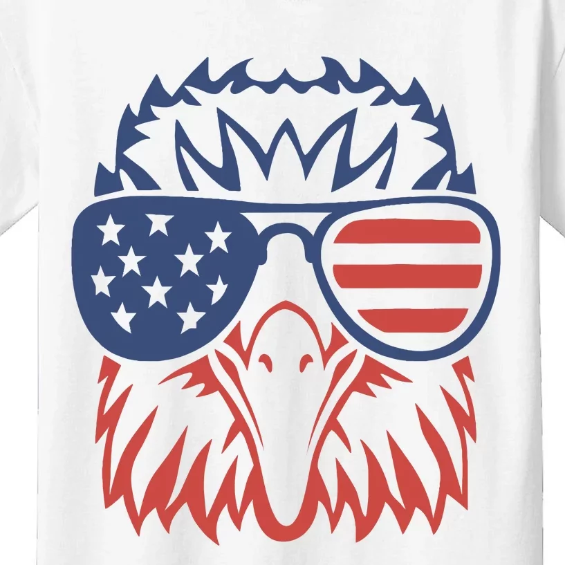 Patriotic Eagle 4th Of July Usa American Flag Design Kids T-Shirt