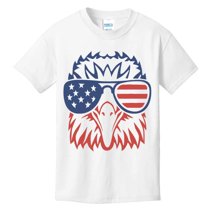 Patriotic Eagle 4th Of July Usa American Flag Design Kids T-Shirt