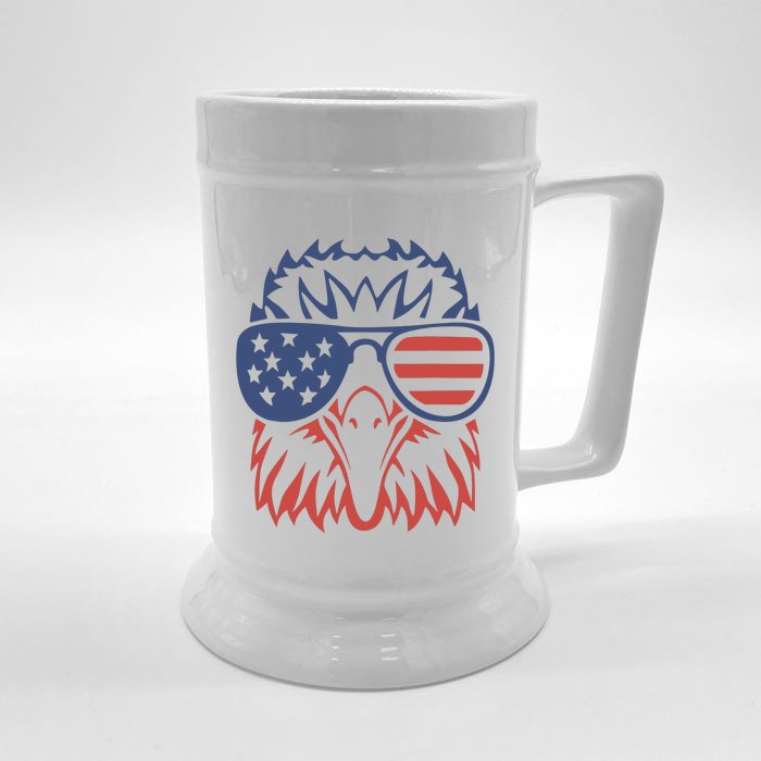 Patriotic Eagle 4th Of July USA American Flag Front & Back Beer Stein