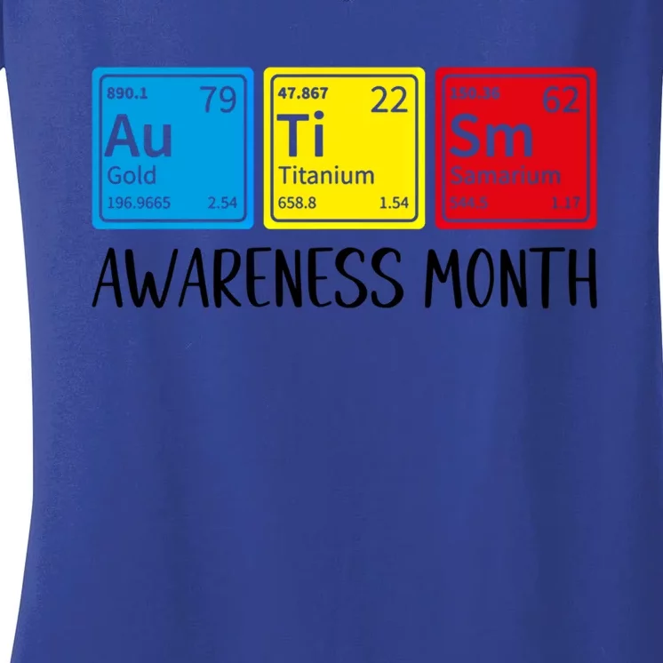 Periodic Elets Autism Awareness Gift Women's V-Neck T-Shirt