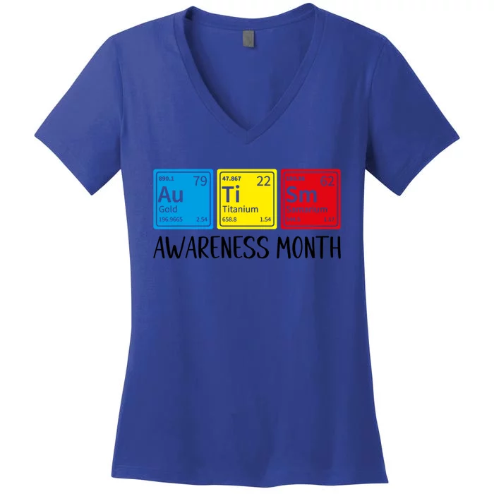 Periodic Elets Autism Awareness Gift Women's V-Neck T-Shirt