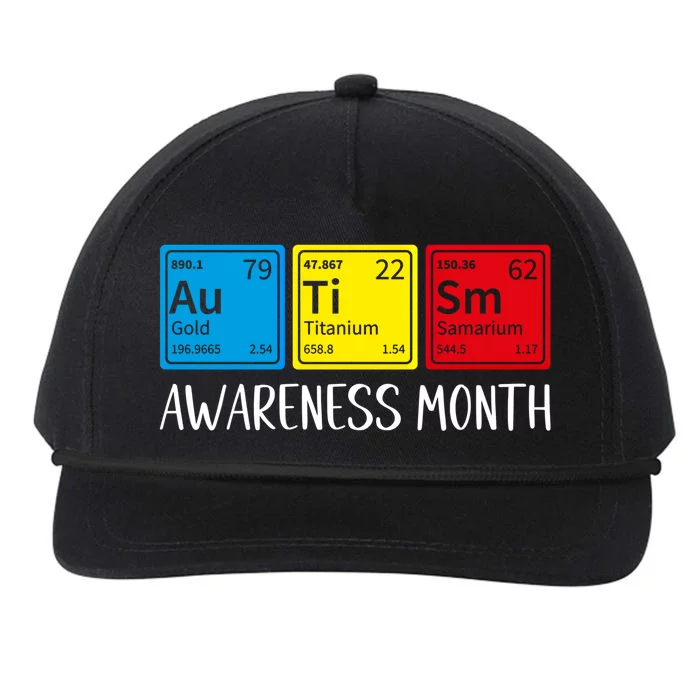 Periodic Elets Autism Awareness Gift Snapback Five-Panel Rope Hat