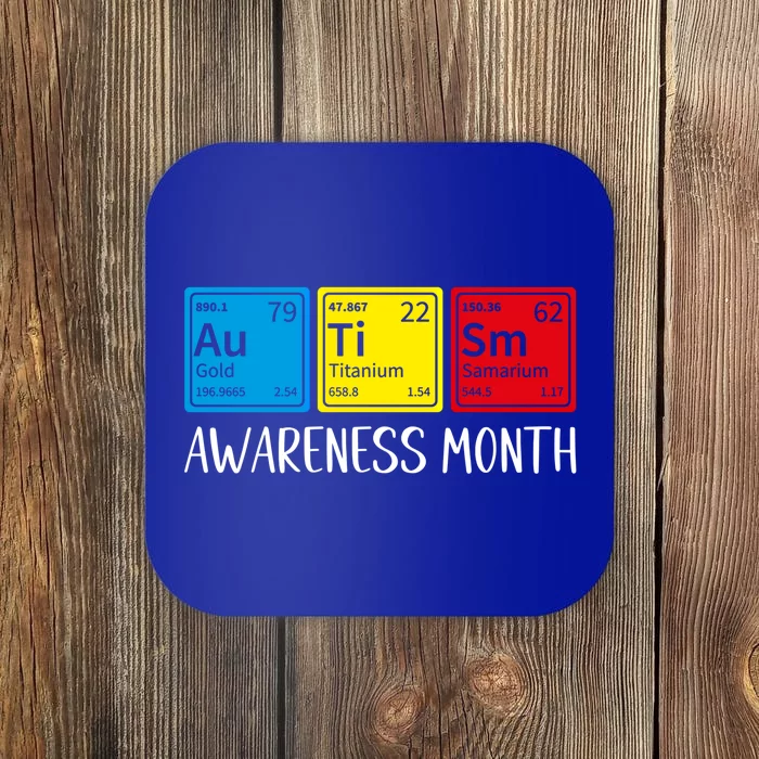 Periodic Elets Autism Awareness Gift Coaster