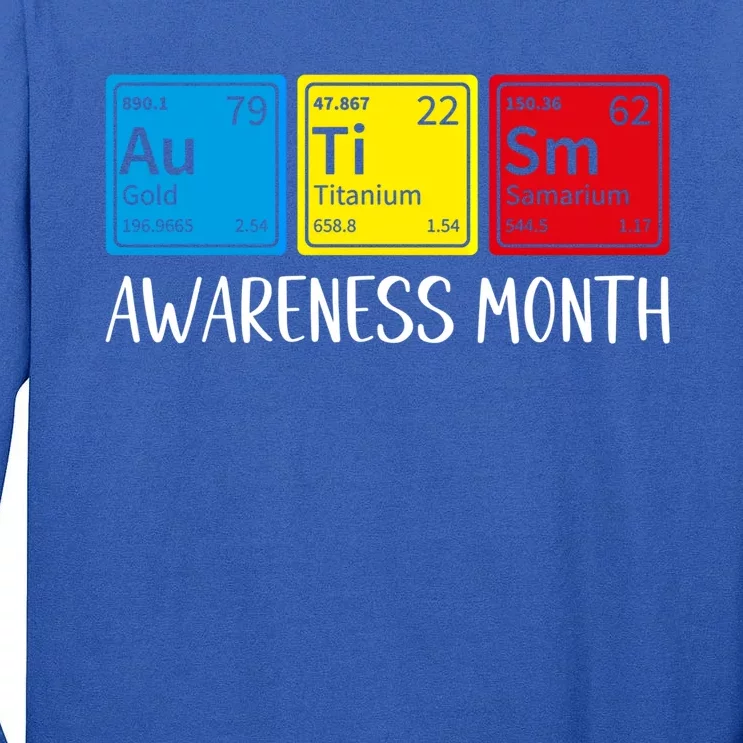 Periodic Elets Autism Awareness Gift Tall Long Sleeve T-Shirt