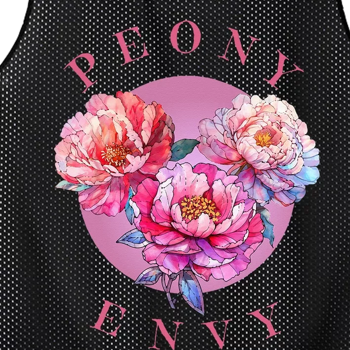 Peony Envy apparel plush peonies on glowing moon Mesh Reversible Basketball Jersey Tank