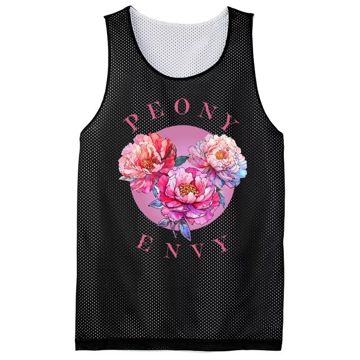 Peony Envy apparel plush peonies on glowing moon Mesh Reversible Basketball Jersey Tank