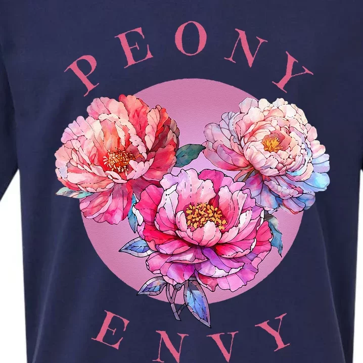 Peony Envy apparel plush peonies on glowing moon Sueded Cloud Jersey T-Shirt