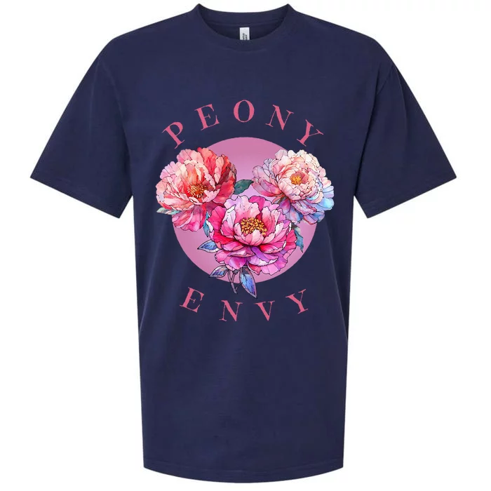 Peony Envy apparel plush peonies on glowing moon Sueded Cloud Jersey T-Shirt