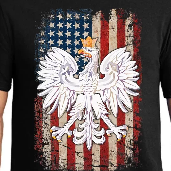 Polish Eagle American Flag Pride Poland Pajama Set