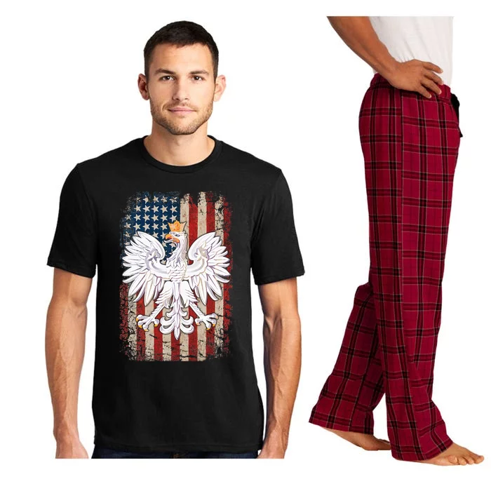 Polish Eagle American Flag Pride Poland Pajama Set