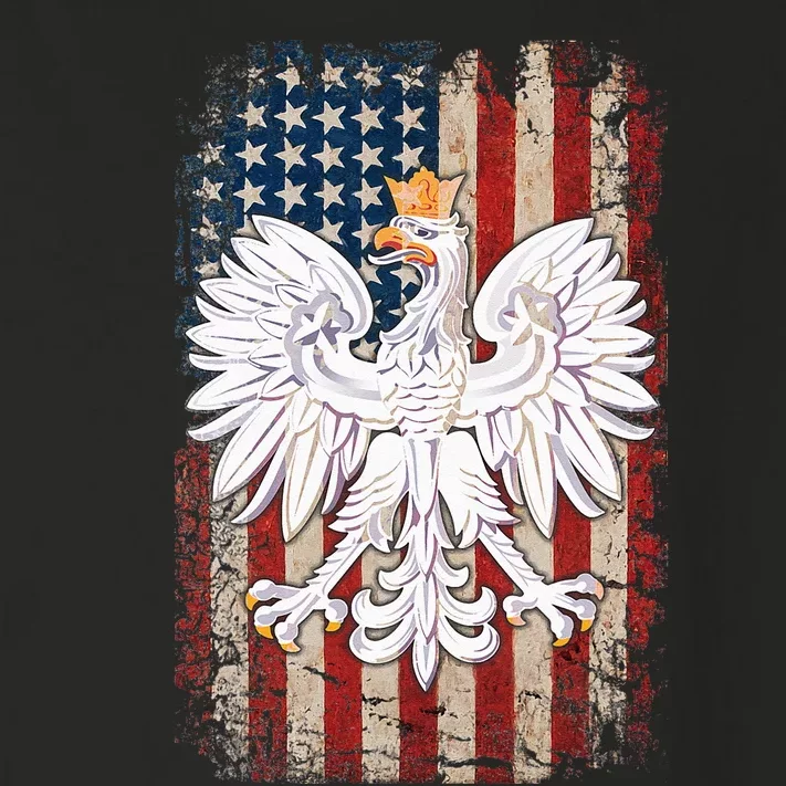 Polish Eagle American Flag Pride Poland Toddler Long Sleeve Shirt