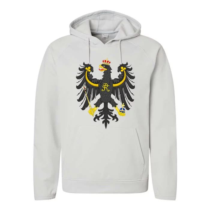 Prussia Eagle Arms Prussian Flag Performance Fleece Hoodie