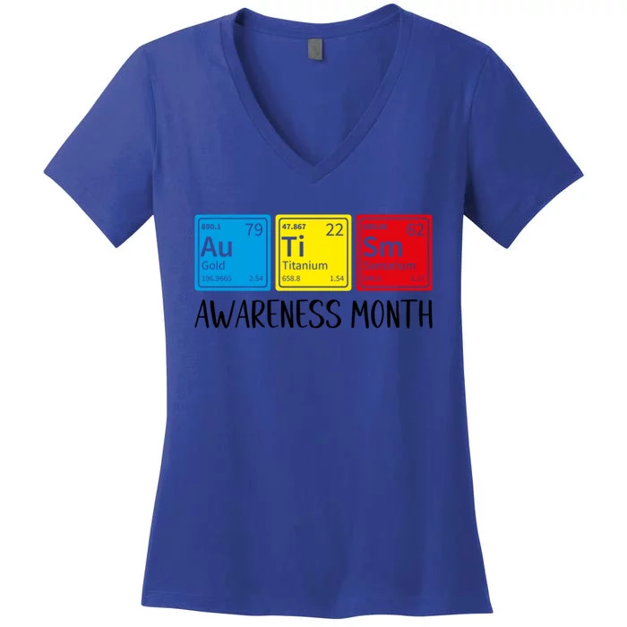 Periodic Elets Autism Awareness Cool Gift Women's V-Neck T-Shirt