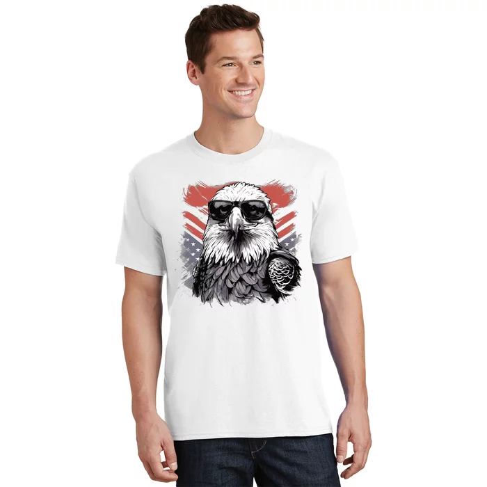 Proud Eagle: American Flag | 4th Of July T-Shirt