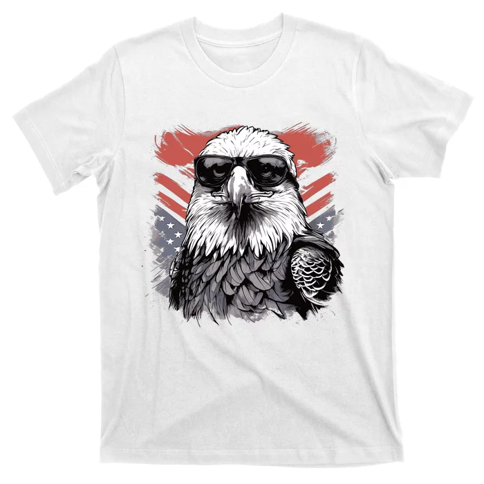 Proud Eagle: American Flag | 4th Of July T-Shirt