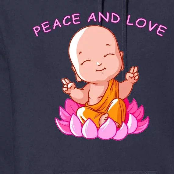 Peace And Love Buddha Premium Hoodie