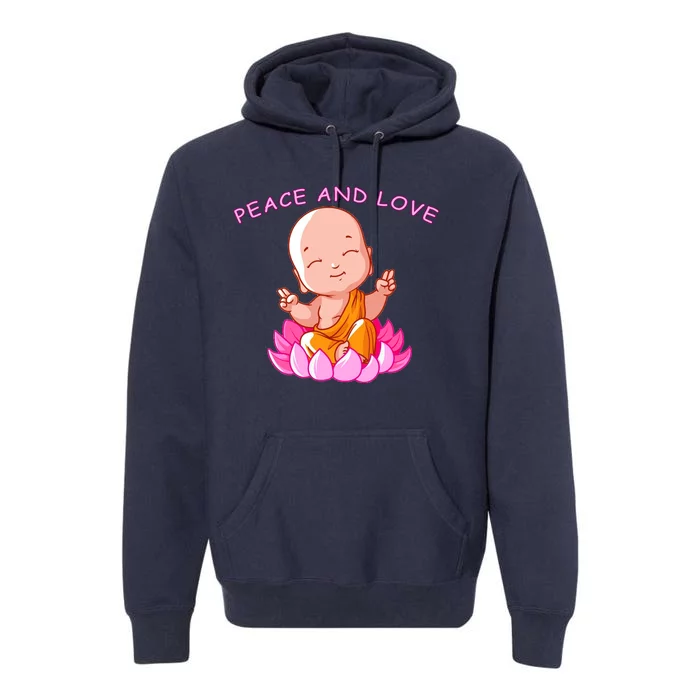 Peace And Love Buddha Premium Hoodie