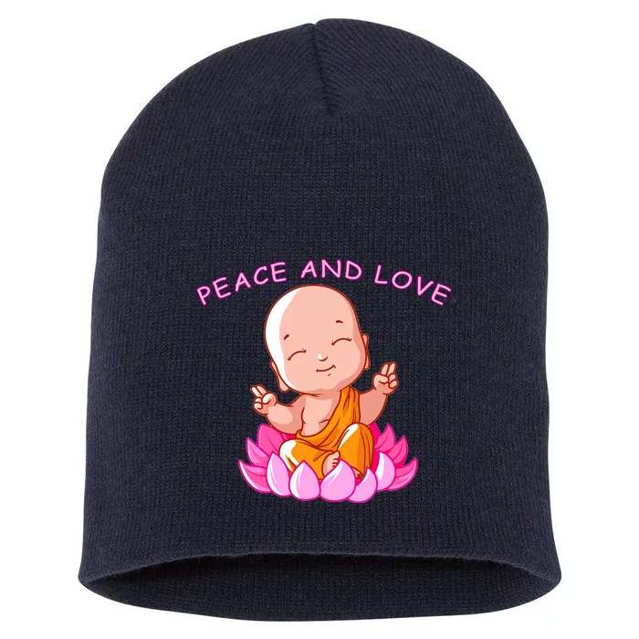 Peace And Love Buddha Short Acrylic Beanie