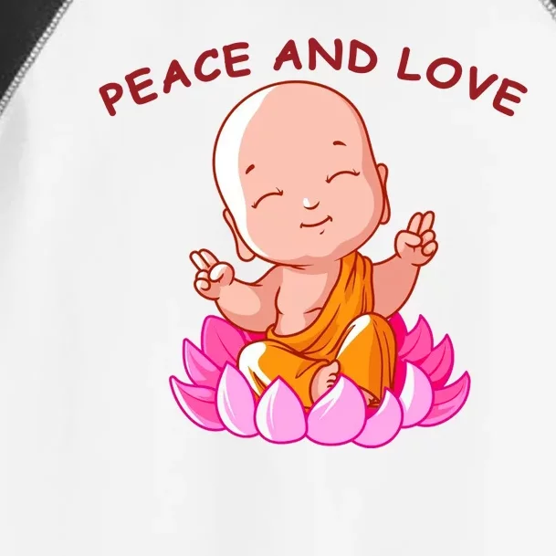 Peace And Love Buddha Toddler Fine Jersey T-Shirt