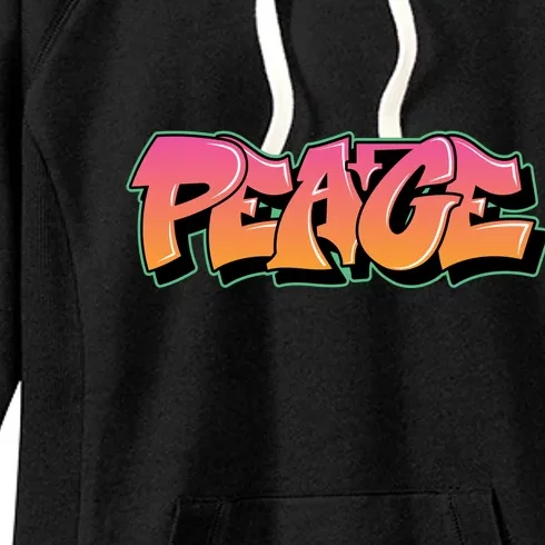 Peace Graffiti Sign Women's Fleece Hoodie