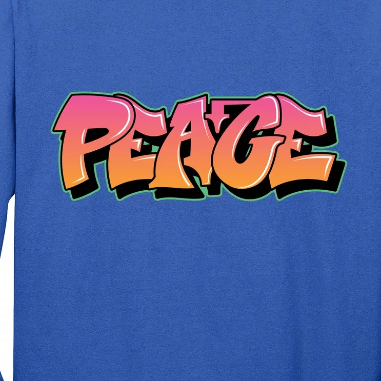 Peace Graffiti Sign Long Sleeve Shirt