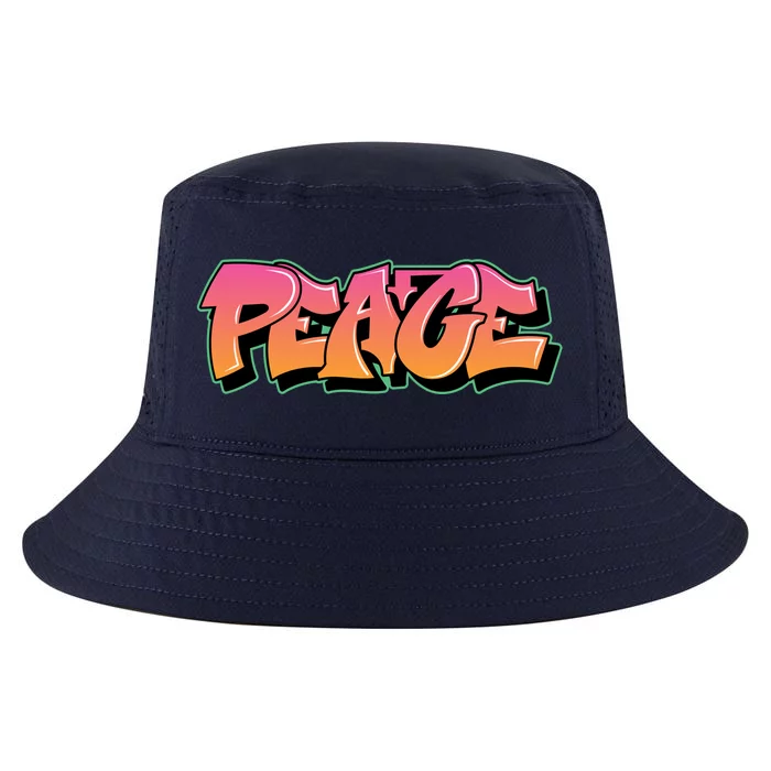 Peace Graffiti Sign Cool Comfort Performance Bucket Hat