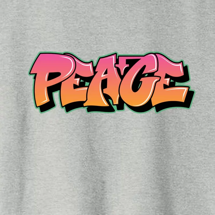 Peace Graffiti Sign Women's Crop Top Tee