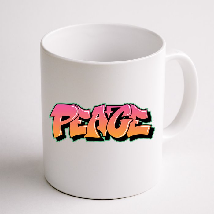 Peace Graffiti Sign Front & Back Coffee Mug