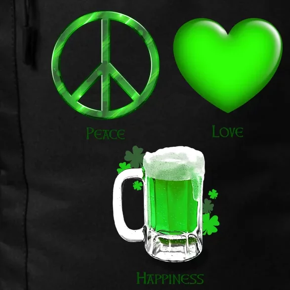 Peace Love Beer - Happiness Irish St. Patrick's Day Daily Commute Backpack