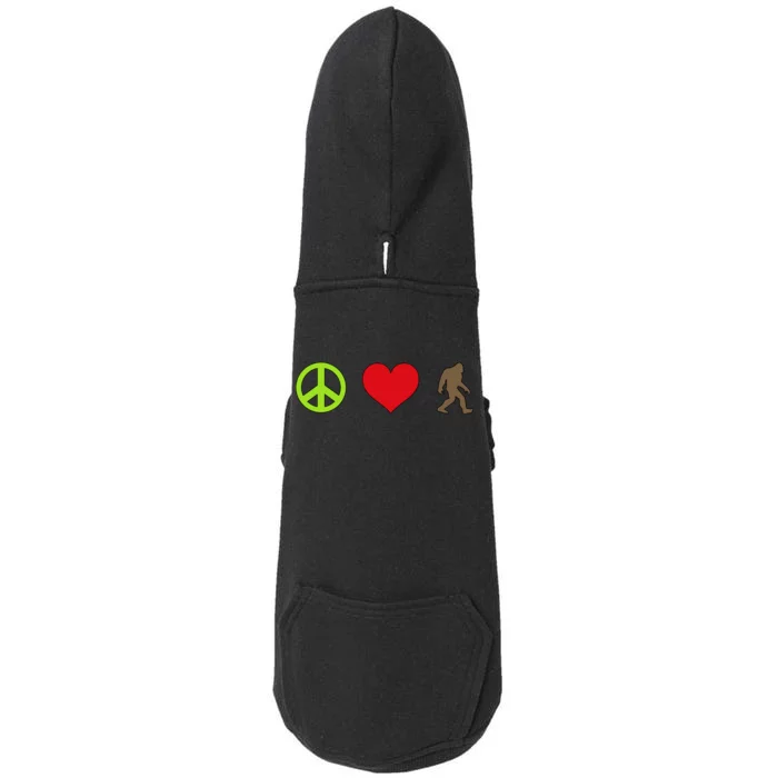 Peace Love Bigfoot Doggie 3-End Fleece Hoodie