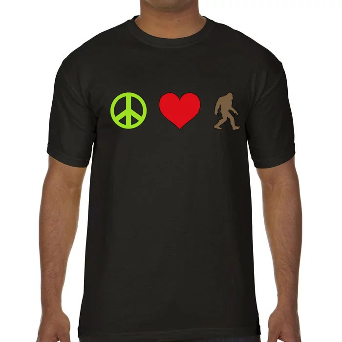 Peace Love Bigfoot Comfort Colors T-Shirt