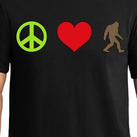 Peace Love Bigfoot Pajama Set