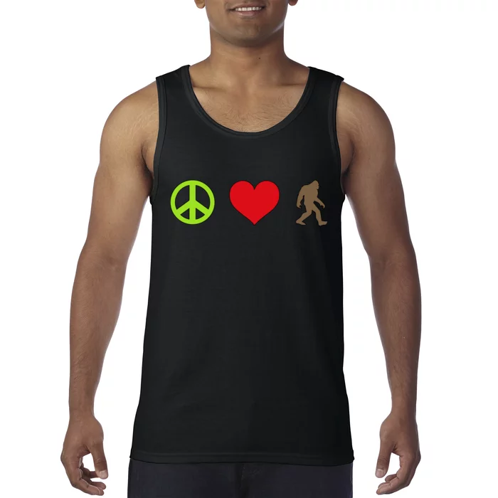 Peace Love Bigfoot Tank Top