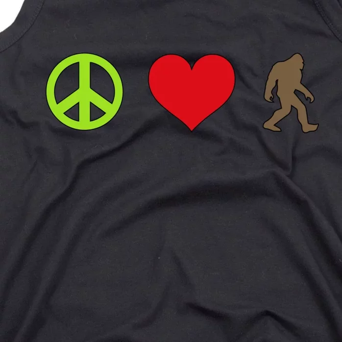 Peace Love Bigfoot Tank Top