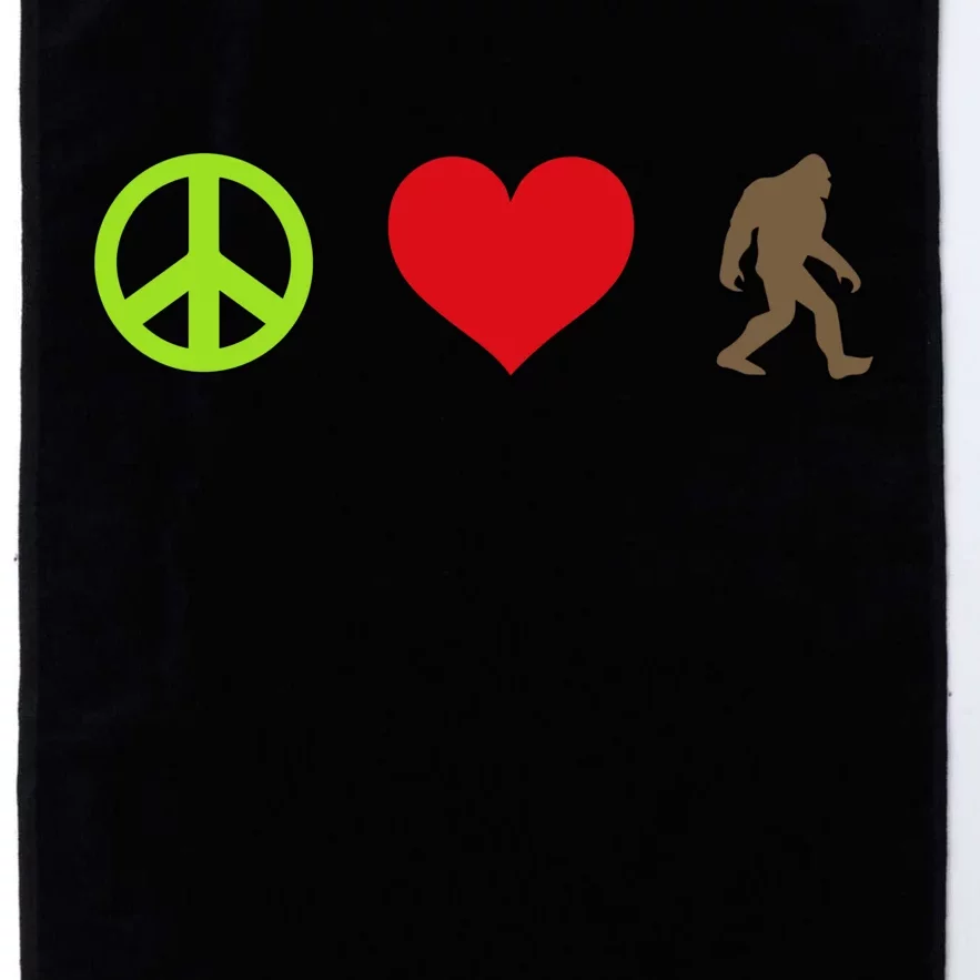 Peace Love Bigfoot Platinum Collection Golf Towel