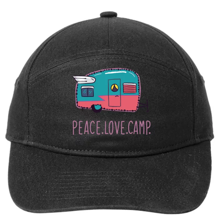 Peace Love Camp 7-Panel Snapback Hat