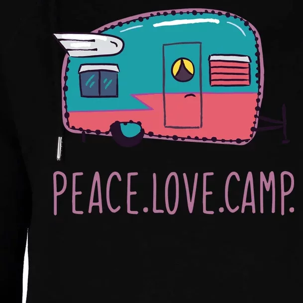 Peace Love Camp Womens Funnel Neck Pullover Hood