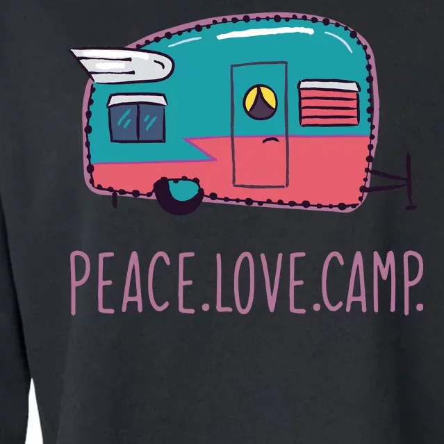 Peace Love Camp Cropped Pullover Crew