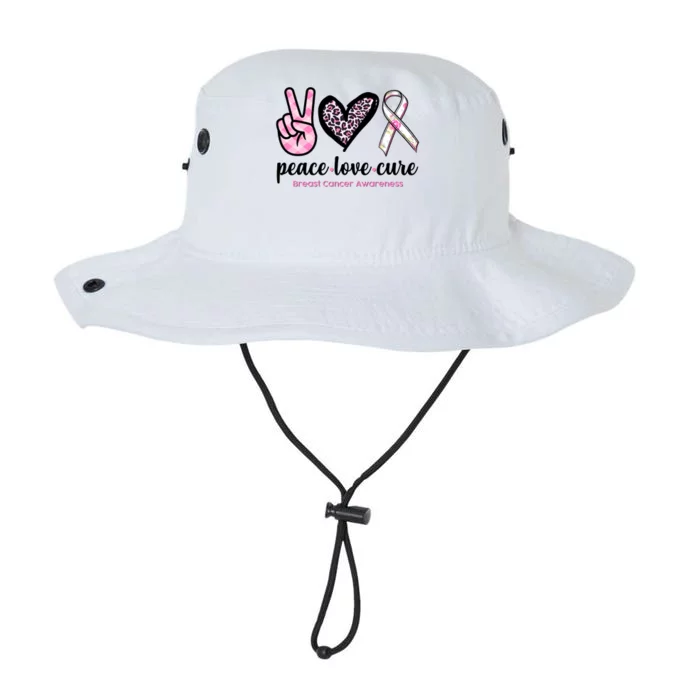 Peace Love Cure Breast Cancer Awareness Fashion Patterns Legacy Cool Fit Booney Bucket Hat