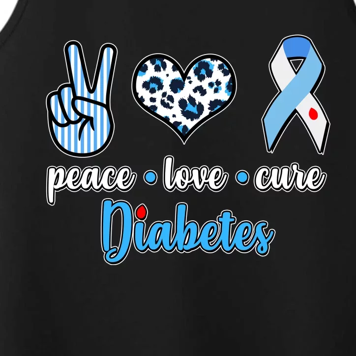 Peace Love Cure Diabetes Performance Tank