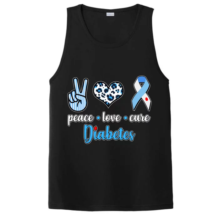 Peace Love Cure Diabetes Performance Tank