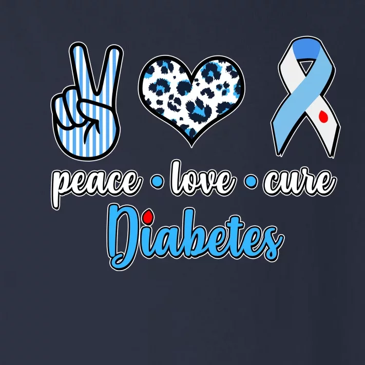 Peace Love Cure Diabetes Toddler Long Sleeve Shirt